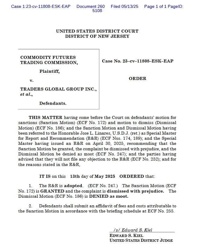 法庭命令CFTC支付费用_TMGM官网